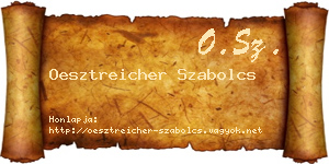 Oesztreicher Szabolcs névjegykártya